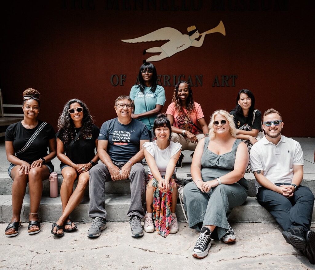 a group of people posing for a picture