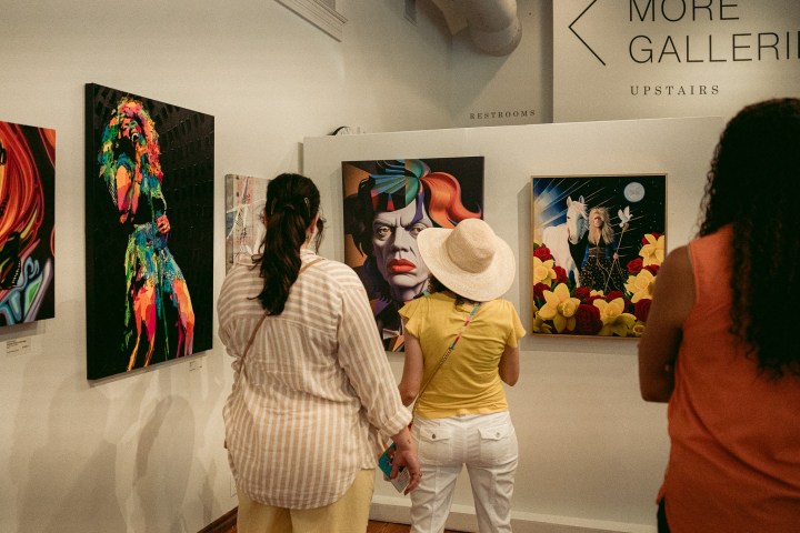 a group of people in a room